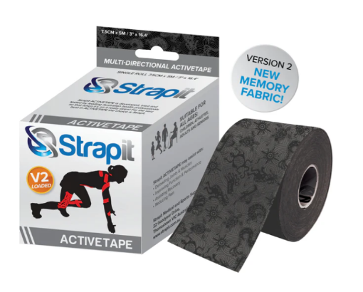 Picture of Dynamic Activetape 7,5CM x 5M - Grey/Black STRAPIT