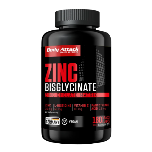 Picture of Zinc Bisglycinate (180 Capsules) Body Attack