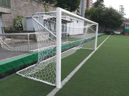 Picture of Poarta fotbal aluminiu 5x2 m, mobila cu bara divizata